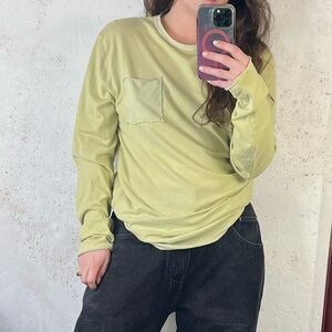 Cotton Citizen Light Green Long Sleeve Top